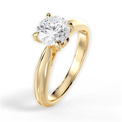 The Melina Solitaire - Lotus Diamond