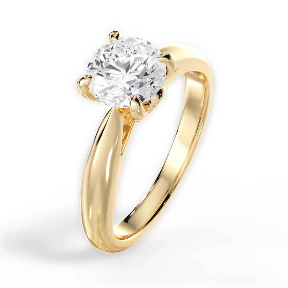 The Melina Solitaire - Lotus Diamond