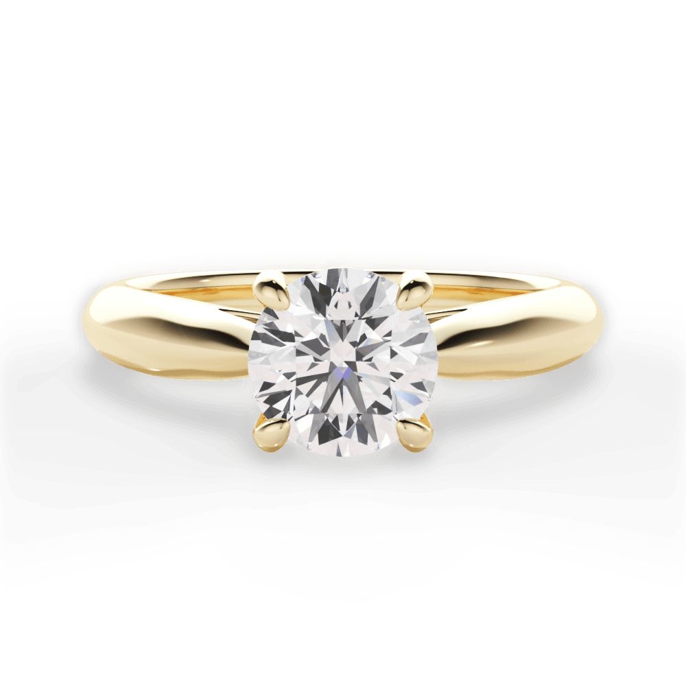 The Melina Solitaire - Lotus Diamond