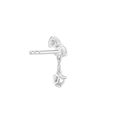 The Mini Angle Drop Single Earring - Lotus Diamond