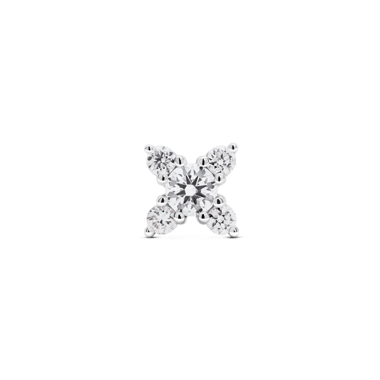 The Mini Leaf Single Stud - Lotus Diamond
