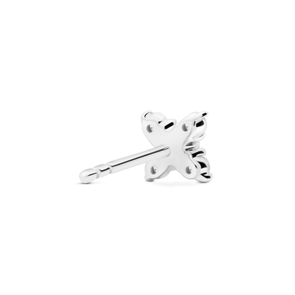 The Mini Leaf Single Stud - Lotus Diamond