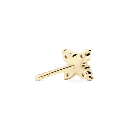 The Mini Leaf Single Stud - Lotus Diamond