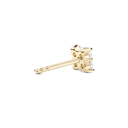 The Mini Quatrefoil Single Stud - Lotus Diamond
