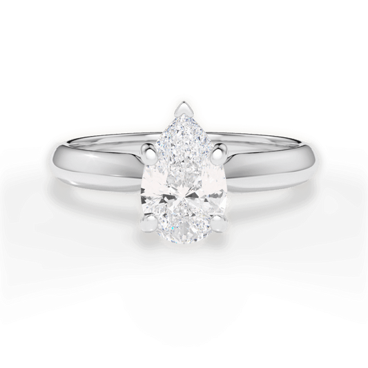 The Ottilie Solitaire - Lotus Diamond