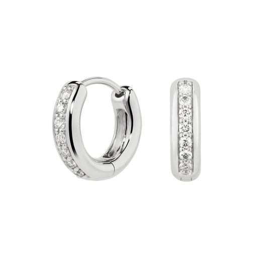 The Passage Hoop Earrings - Lotus Diamond
