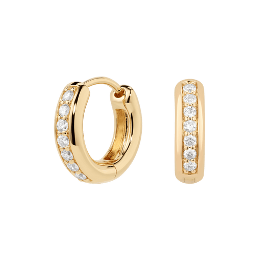 The Passage Hoop Earrings - Lotus Diamond