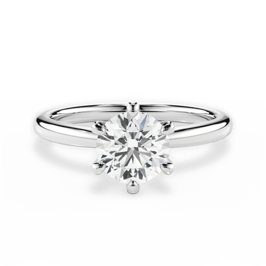 The Quinn Solitaire Engagement Ring Lotus Diamond