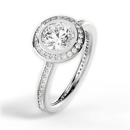 The Ritani Endless Love Halo Lotus Diamond