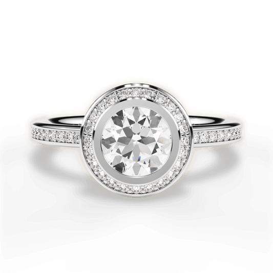 The Ritani Endless Love Halo Lotus Diamond