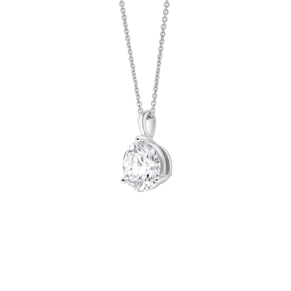The Round Brilliant Solitaire Bale Pendant - Lotus Diamond