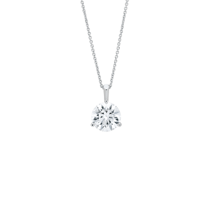 The Round Brilliant Solitaire Bale Pendant - Lotus Diamond