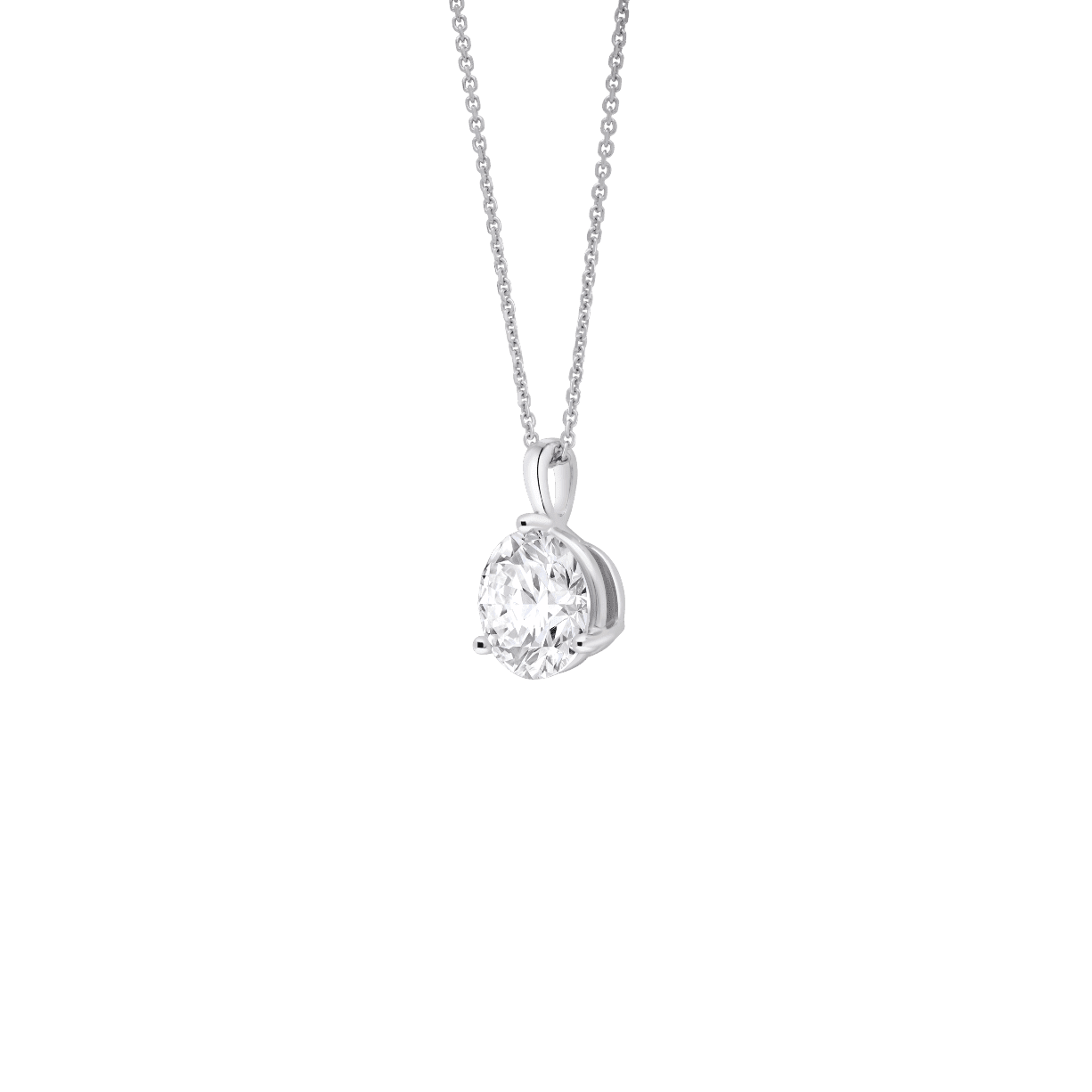 The Round Brilliant Solitaire Bale Pendant - Lotus Diamond