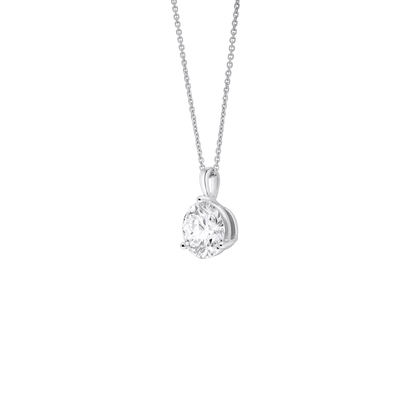 The Round Brilliant Solitaire Bale Pendant - Lotus Diamond