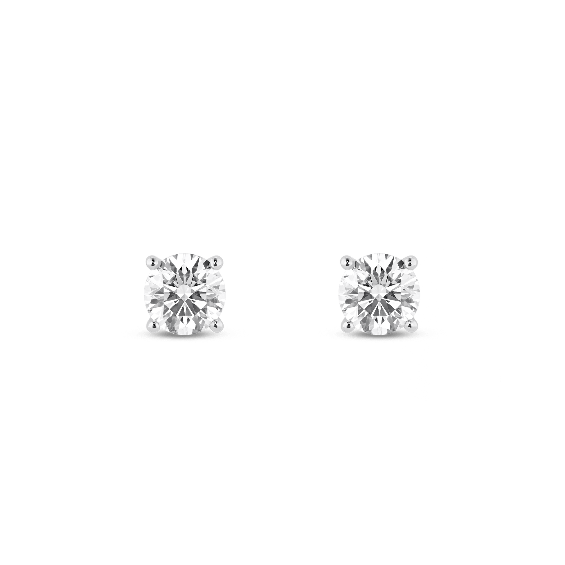 The Round Brilliant Solitaire Studs - Lotus Diamond