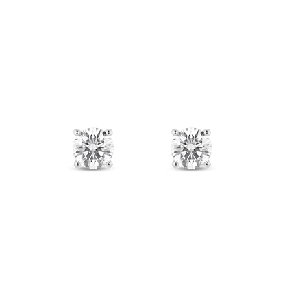 The Round Brilliant Solitaire Studs - Lotus Diamond