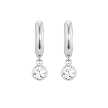 The Wistful Hoop Earrings - Lotus Diamond