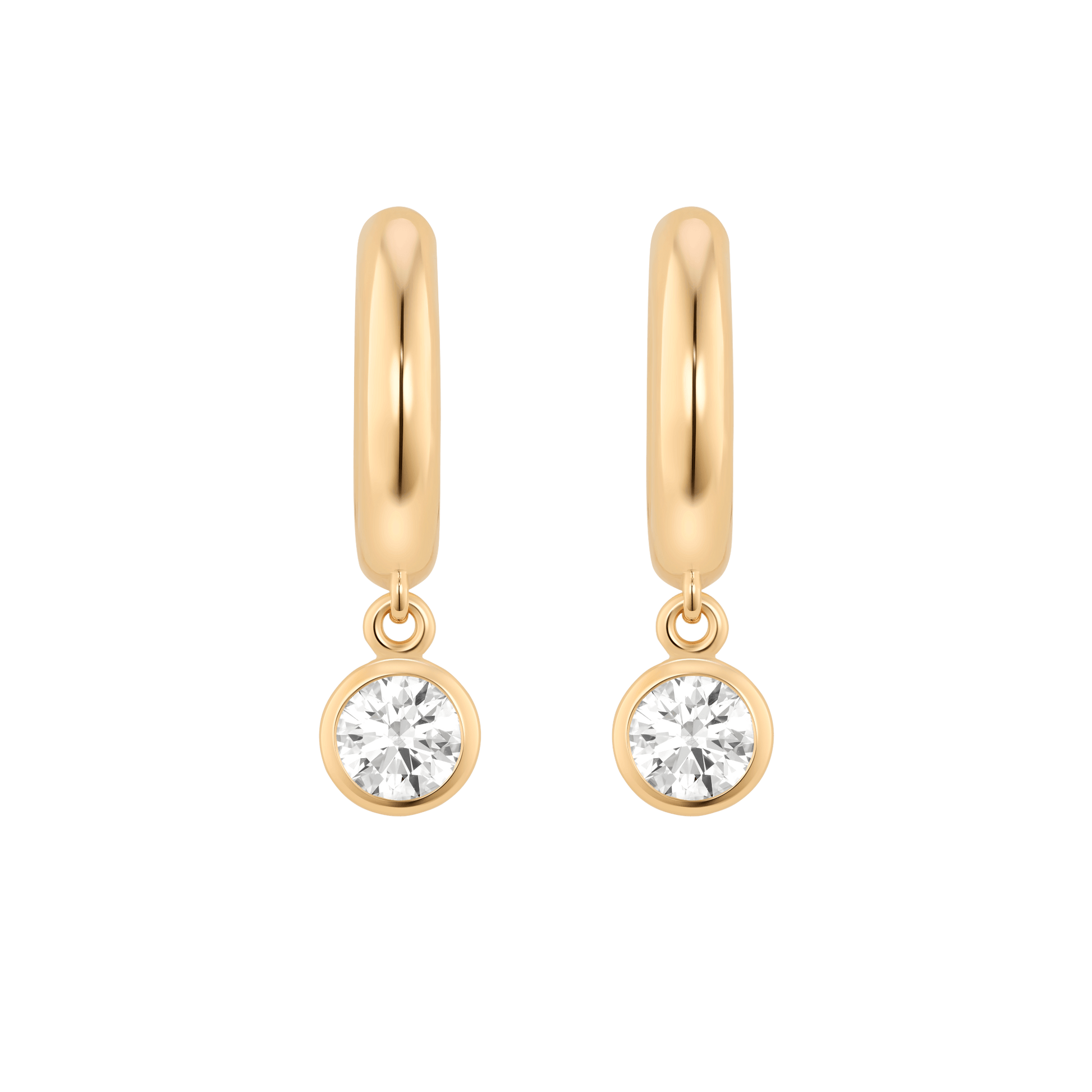 The Wistful Hoop Earrings - Lotus Diamond