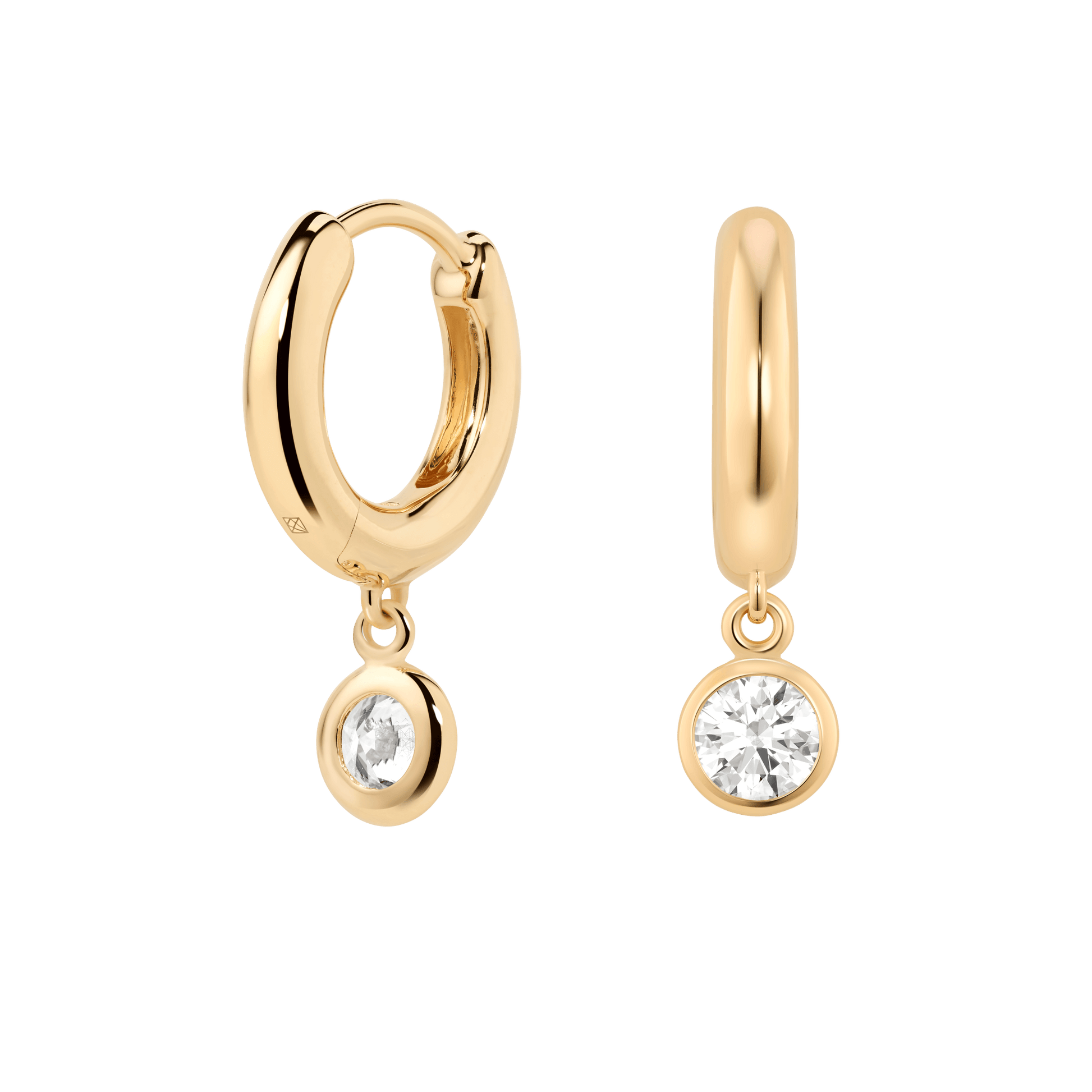 The Wistful Hoop Earrings - Lotus Diamond