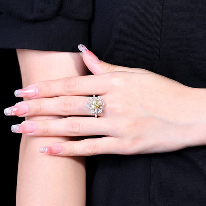 The World Rich - canary Canary no burn yellow sapphire ring/pendant dual purpose - Lotus Diamond