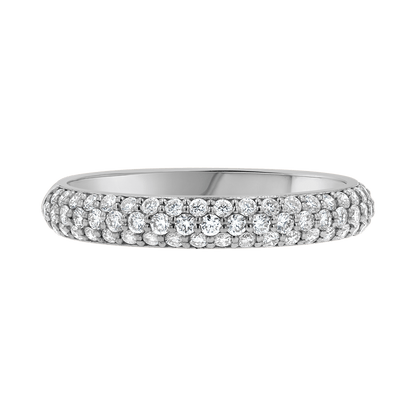 Three Row Pave Diamond Band - Lotus Diamond