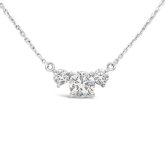 Three - stone diamond Pendant - Lotus Diamond