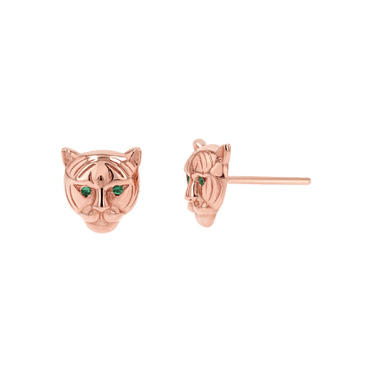 Tiger Stud Earrings - Lotus Diamond