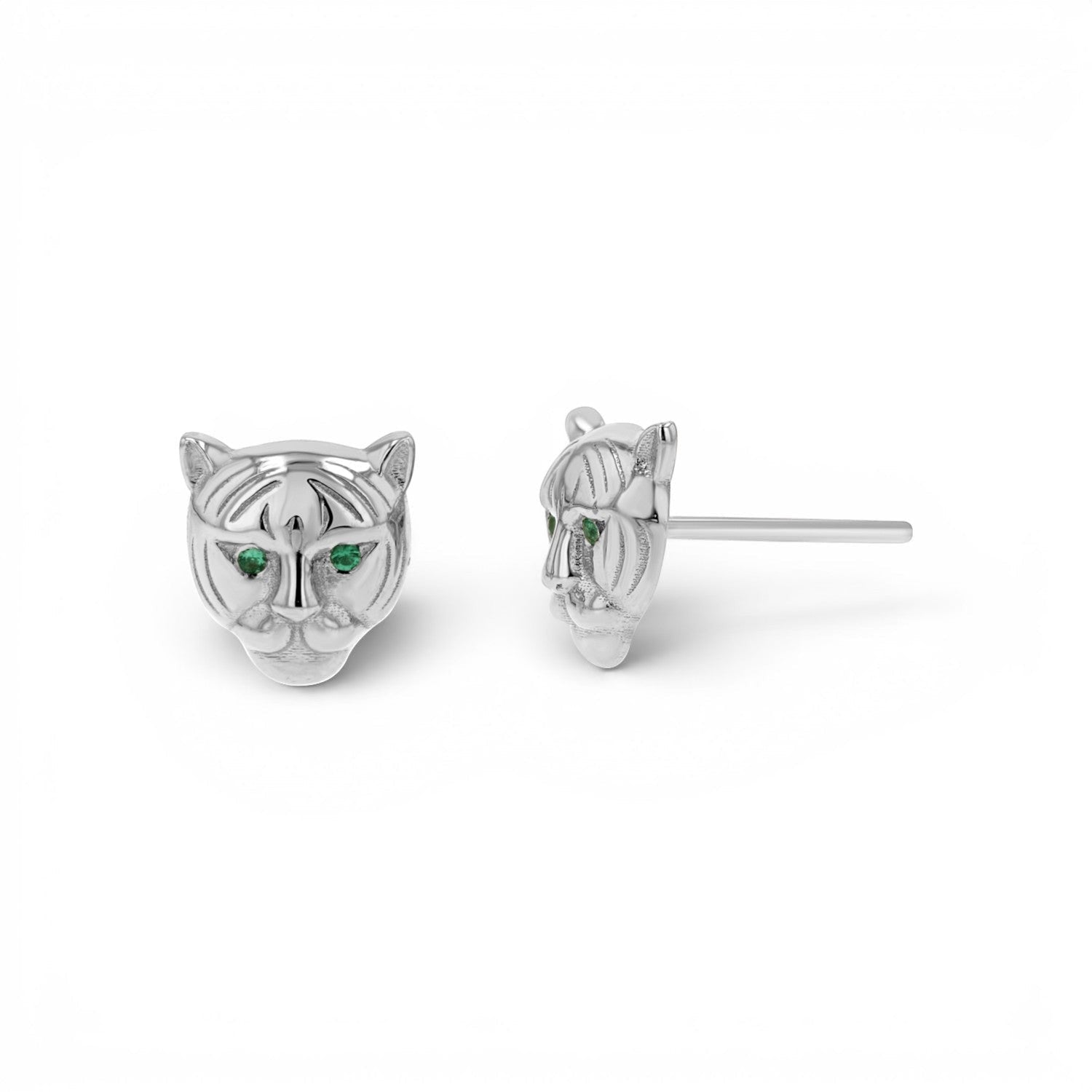 Tiger Stud Earrings - Lotus Diamond
