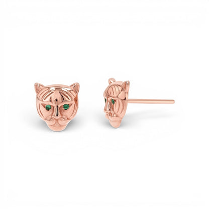 Tiger Stud Earrings - Lotus Diamond