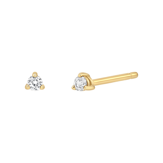 Tiny Diamond Studs - Lotus Diamond