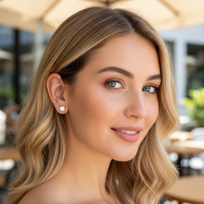 Tiny Diamond Studs - Lotus Diamond