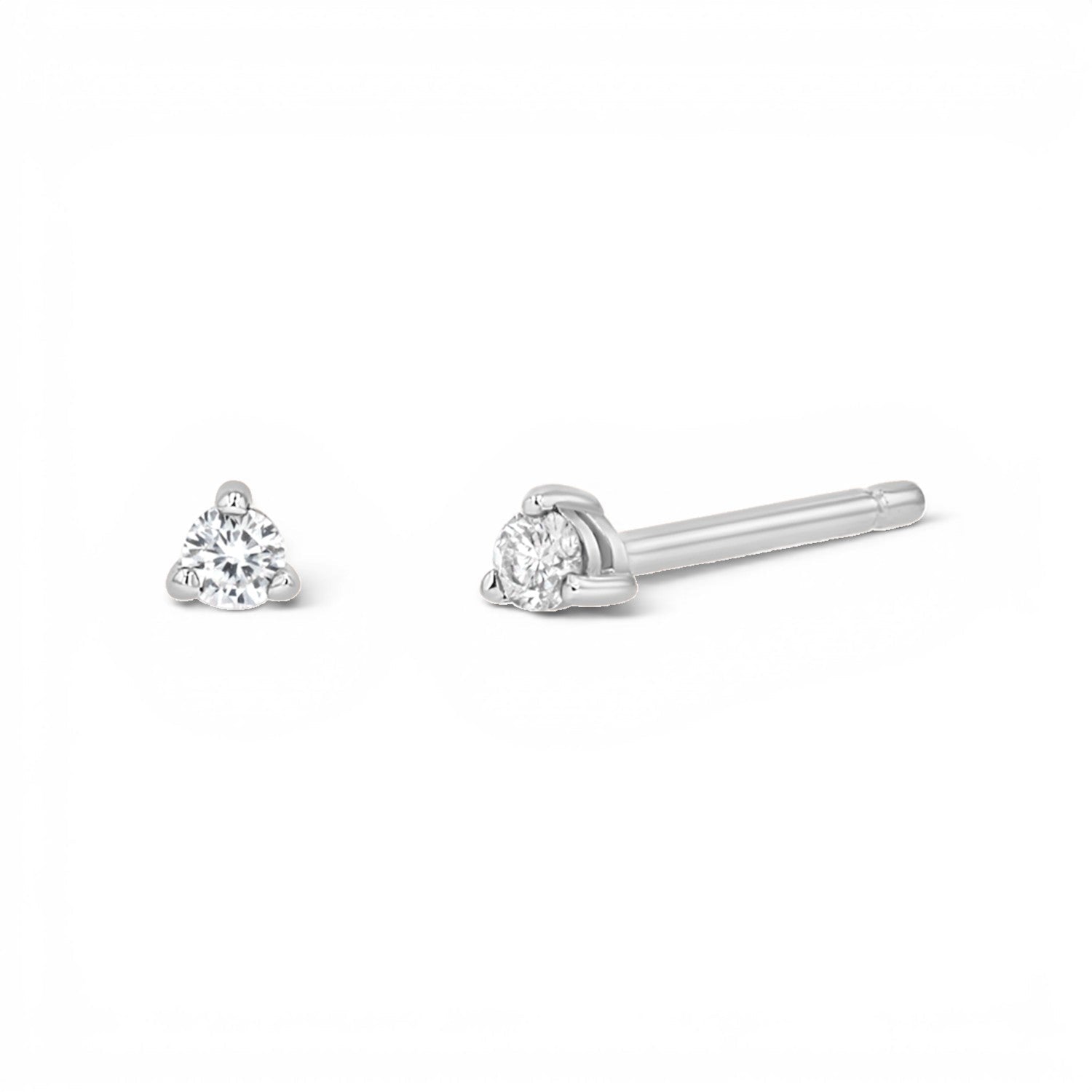 Tiny Diamond Studs - Lotus Diamond