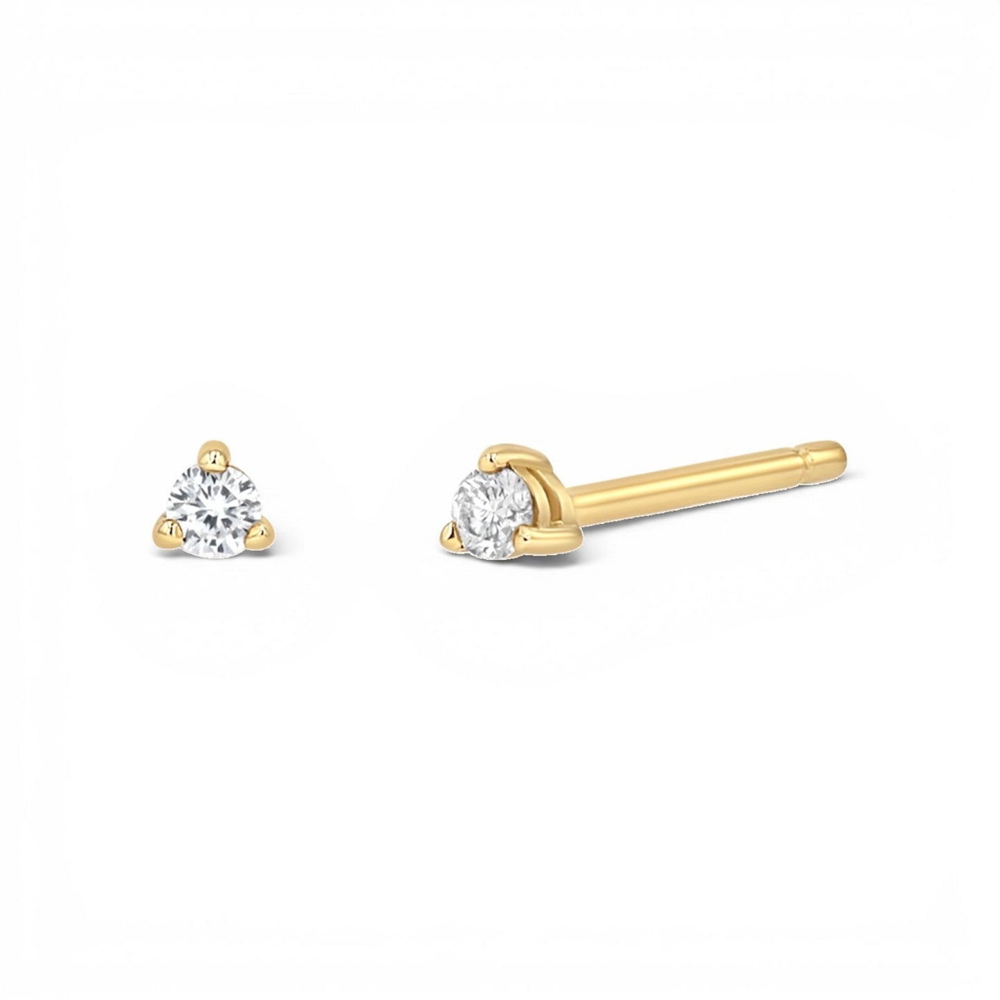 Tiny Diamond Studs - Lotus Diamond