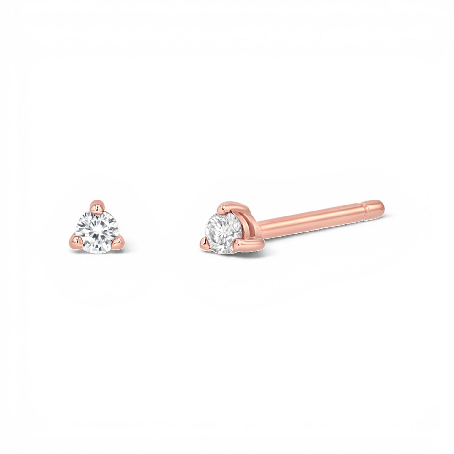Tiny Diamond Studs - Lotus Diamond