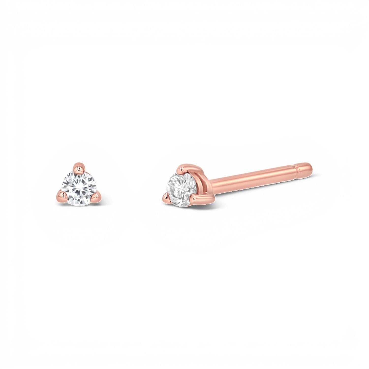 Tiny Diamond Studs - Lotus Diamond