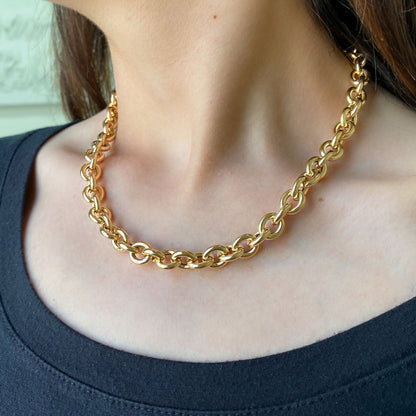 Tres Luxe Chain Necklace - Lotus Diamond