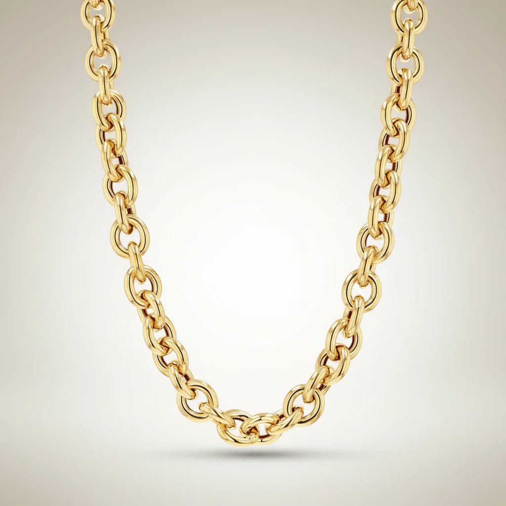 Tres Luxe Chain Necklace - Lotus Diamond