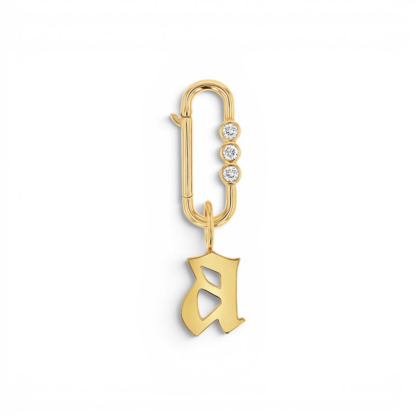 Tri - Bezel Diamond Paper Clip Connector - Lotus Diamond