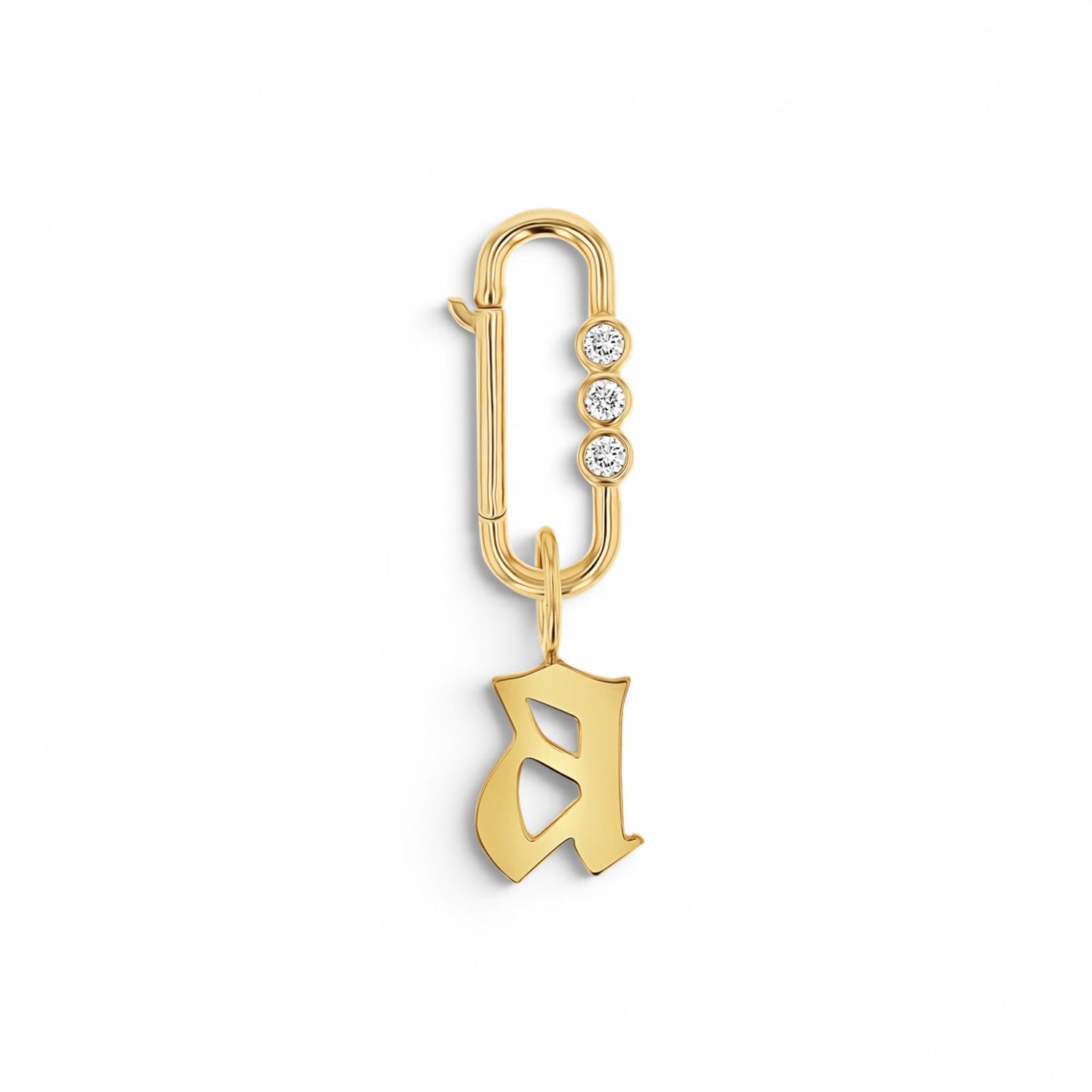 Tri - Bezel Diamond Paper Clip Connector - Lotus Diamond