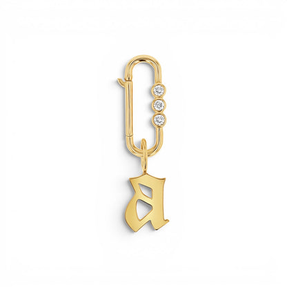 Tri - Bezel Diamond Paper Clip Connector - Lotus Diamond