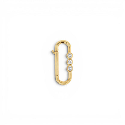 Tri - Bezel Diamond Paper Clip Connector - Lotus Diamond