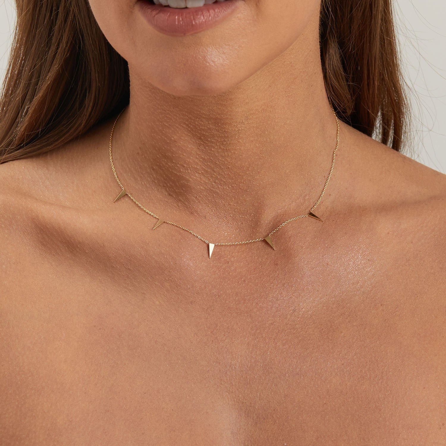 Triangle Spike Necklace - Lotus Diamond