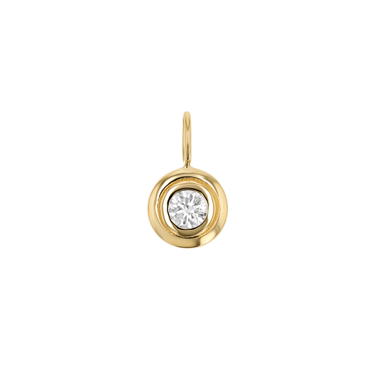 Trinatier Birthstone Pendant Charm - Lotus Diamond