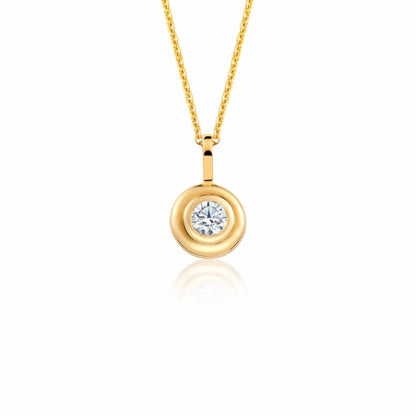 Trinatier Grand Bezel Pendant Necklace - Lotus Diamond