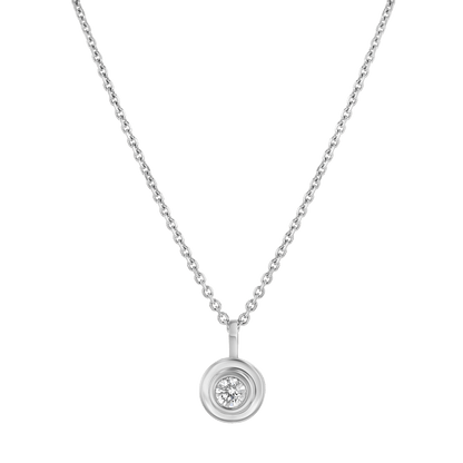 Trinatier Grand Bezel Pendant Necklace - Lotus Diamond