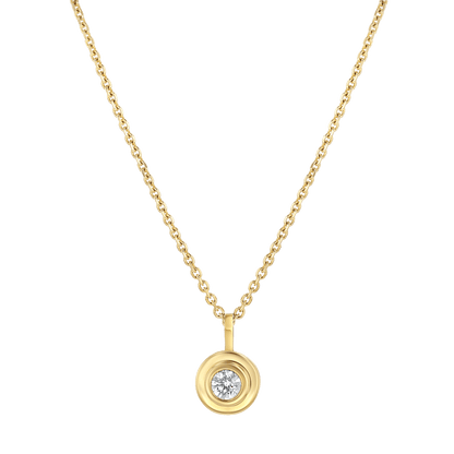 Trinatier Grand Bezel Pendant Necklace - Lotus Diamond