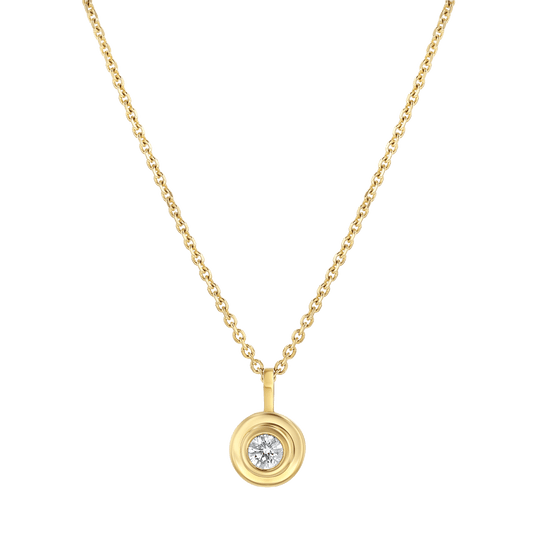 Trinatier Grand Bezel Pendant Necklace - Lotus Diamond