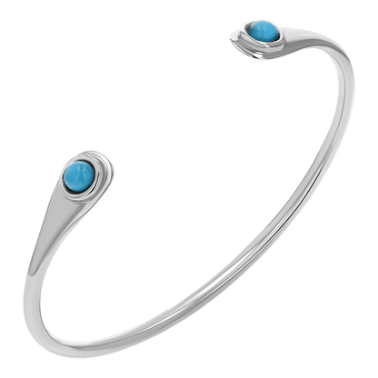 Turquoise Cuff Bracelet - Lotus Diamond