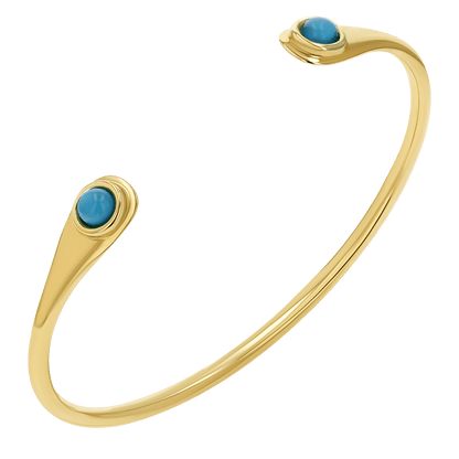 Turquoise Cuff Bracelet - Lotus Diamond