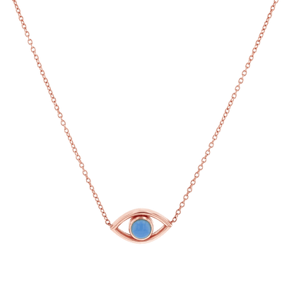 Turquoise Evil Eye Necklace - Lotus Diamond